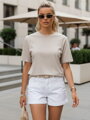 T-shirt damski LISTRA pistacjowy Dstreet RY2542