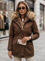 Kávovohnedá zimná dámska bunda VIXEN TY3871