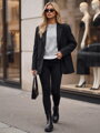 Dámske nohavice BLACKIN typu skinny čierne UY2221