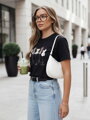 T-shirt damskie z nadrukiem MANETEE czarny Dstreet RY2729