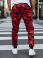 Pánske camo tepláky s potlačou, červená Dstreet UX4444
