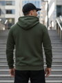 Pánska mikina s kapucňou khaki Dstreet BX5913