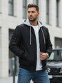 Pánska bunda Bomber s kapucňou, čierna Dstreet TX5021