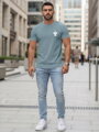 Bedrucktes Feuerwehr-T-Shirt mit Totenkopf für Männer NX054R