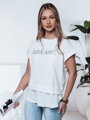 T-shirt damski DREAMY ecru Dstreet RY2521