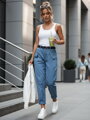 Dámske nohavice baggy GOTRENDI svetlomodré UY2522