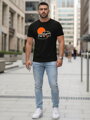 Herren-T-Shirt mit Autodruck schwarz Dstreet NX5091R