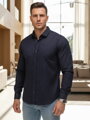 Pánska košeľa slim fit DX2690 – tmavomodrá košeľa skl.18