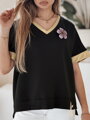 Bluzka damska oversize SHINE LOVE czarna Dstreet RY2912