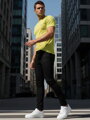 T-shirt męski z haftem żółty Dstreet RX5637