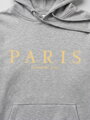 Pánska mikina s nápisom PARIS a kapucňou Dstreet svetlosivá NX5147BX