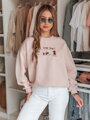 Dámska mikina JAMNIKOVE s motívom jazvečíkov – ružová BY1497