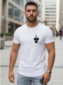Bedrucktes Feuerwehr-T-Shirt mit Totenkopf für Männer NX054R