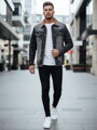 Ocieplana kurtka męska jeansowa czarna Dstreet TX4725z