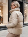 Svetlobéžová prešívaná zimná dámska bunda LARO TY4703Z