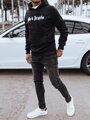 Pánska čierna mikina s kapucňou Dstreet BX5833