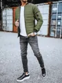 Moderná zelená bomber bunda.