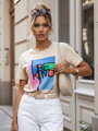 Dámske tričko KINDBE broskyňové RY2615