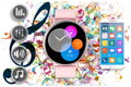 Dámske smartwatch I Rubicon RNCE98 - volania,  (sr043a)