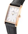 DÁMSKE HODINKY DANIEL WELLINGTON viazané čierne krokodíl ružové zlato 24mm DW00100698 + KRABIČKA