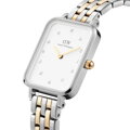 DÁMSKE HODINKY DANIEL WELLINGTON Quadro Lumine 5-článkové dvojfarebné 20mm DW00100625 + BOX (zw519f)