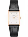 DÁMSKE HODINKY DANIEL WELLINGTON viazané čierne krokodíl ružové zlato 24mm DW00100698 + KRABIČKA