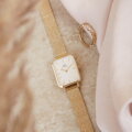 DANIEL WELLINGTON DÁMSKE HODINKY Quadro lisované Evergold 20mm DW00100556 + KRABIČKA (zw520a)