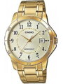 PÁNSKE ZLATÉ HODINKY CASIO MTP-V004G-9B (zd047a) + KRABIČKA