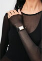 DÁMSKE HODINKY DANIEL WELLINGTON viazané čierne krokodíl ružové zlato 24mm DW00100698 + KRABIČKA