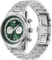 Pánske hodinky Emporio Armani AR11637 Racer – strieborný chronograf so zeleným ciferníkom