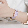 DÁMSKE HODINKY DANIEL WELLINGTON Quadro Lavender Mop 20mm DW00100637 + KRABIČKA (zw521b)