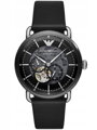 Pánske hodinky Emporio Armani AR60026 Aviator Automatic Skeleton s koženým remienkom