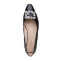 Kožené baleríny s lesklou prackou 98-D-956-1  