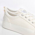 Dámske sneakersy na platforme biele 100-DP-801-0