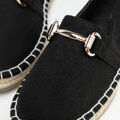 Dámske espadrilky s prackou čierne 100-P-810-1