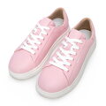 Dámske sneakersy na platforme klasické ružové 100-D-951-P