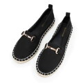Dámske espadrilky s prackou čierne 100-P-810-1