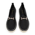 Dámske espadrilky s prackou čierne 100-P-810-1