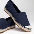 Textilné espadrilky s pletenou špičkou Wittchen – tmavomodrá