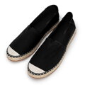 Textilné espadrilky s pletenou špičkou Wittchen – čierna