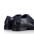 Pánske kožené oxfordky s perforáciou modré 100-M-511-N