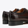 Pánske brogues z lícovej kože s perforáciou hnedé 99-M-305-4  