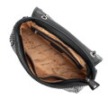 Crossbody z ekokože s retiazkou čierna 99-4Y-634-1