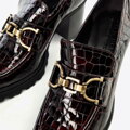 Croco lakované lodičky s prackou 97-D-108-3