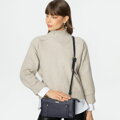 Dámska crossbody dvojkomorová s vreckom granátová 29-4Y-604-7