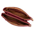 Dámska crossbody dvojkomorová s vreckom červená 29-4Y-604-3