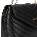 Čierna crossbody kabelka Wittchen 99-4Y-514-1 s prešívaním a peknou retiazkou