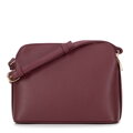 Dámska dvojkomorová crossbody kabelka z ekokože bordová