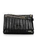 Dámska crossbody z ekokože dvojkomorová veľká čierna 100-4Y-418-1