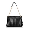 Dámska crossbody z ekokože dvojkomorová veľká čierna 100-4Y-418-1